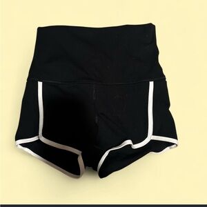 Free People Black Athletic Shorts with White Trim